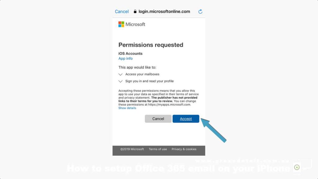 Read through Terms and Conditions and click Accept